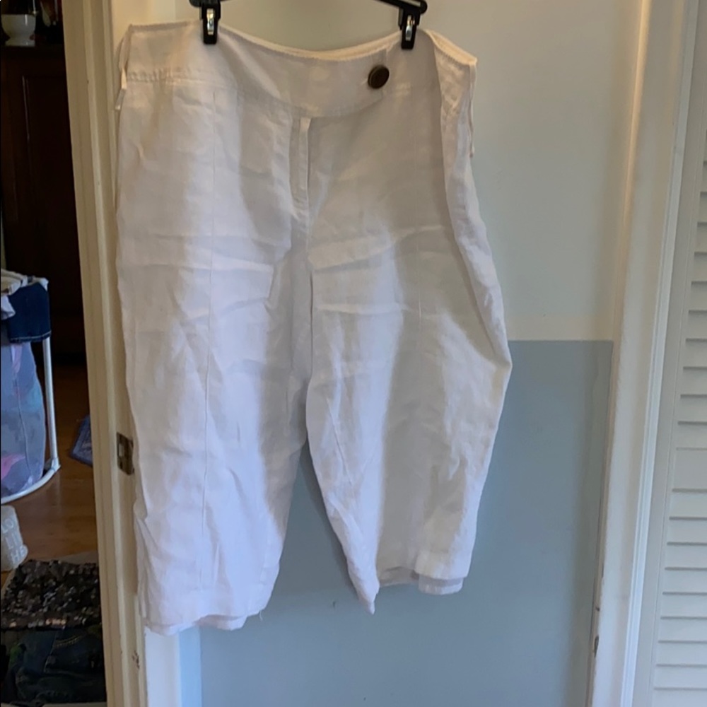 Style & co white linen pants lined